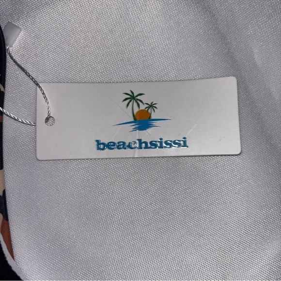 Beachsissi Leopard Print Beachwear Patchwork Hook Back Bikini Top Size S - Picture 3 of 7